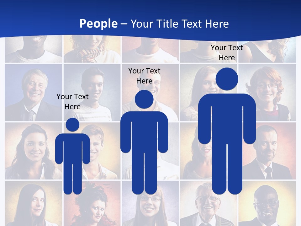 Color Businessman Female PowerPoint Template