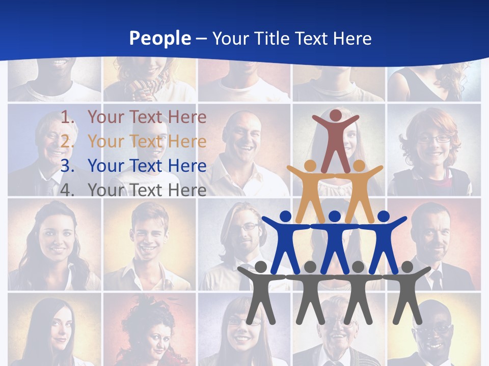 Color Businessman Female PowerPoint Template