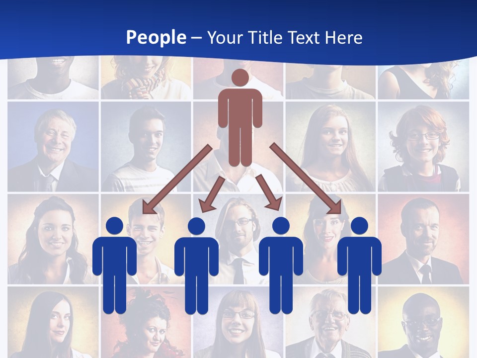 Color Businessman Female PowerPoint Template