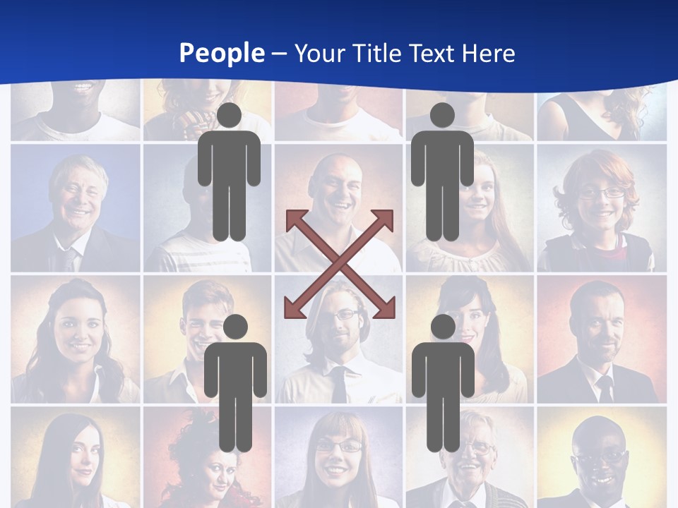 Color Businessman Female PowerPoint Template