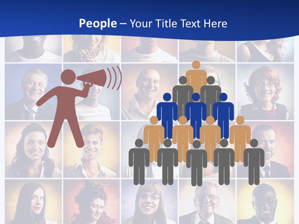 Color Businessman Female PowerPoint Template