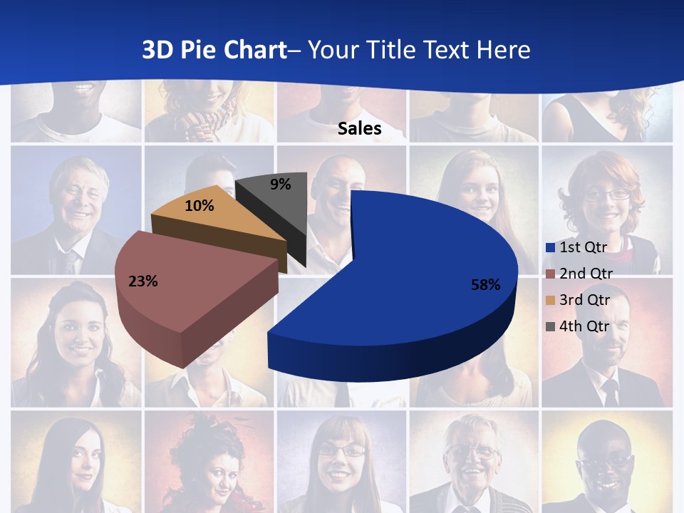 Color Businessman Female PowerPoint Template
