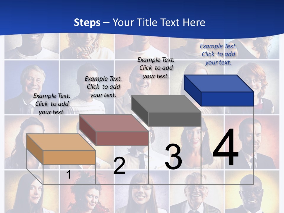 Color Businessman Female PowerPoint Template