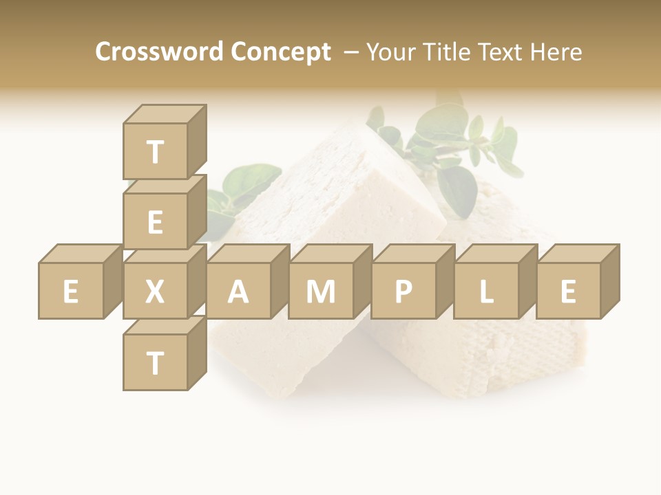 Soybean Ingredient Cubes PowerPoint Template