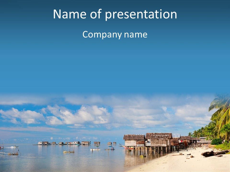 Panoramic Asian Asia PowerPoint Template