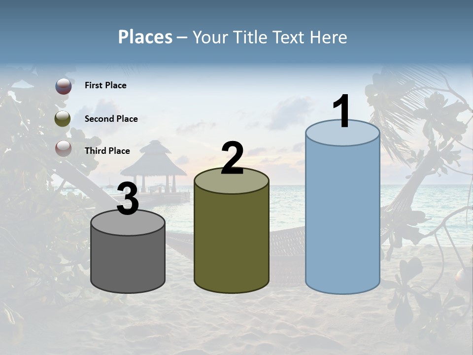 Caribbean Evening Leaves PowerPoint Template