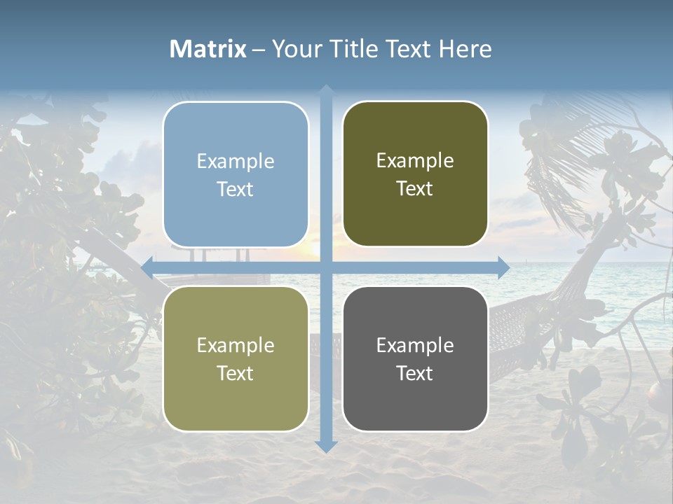 Caribbean Evening Leaves PowerPoint Template