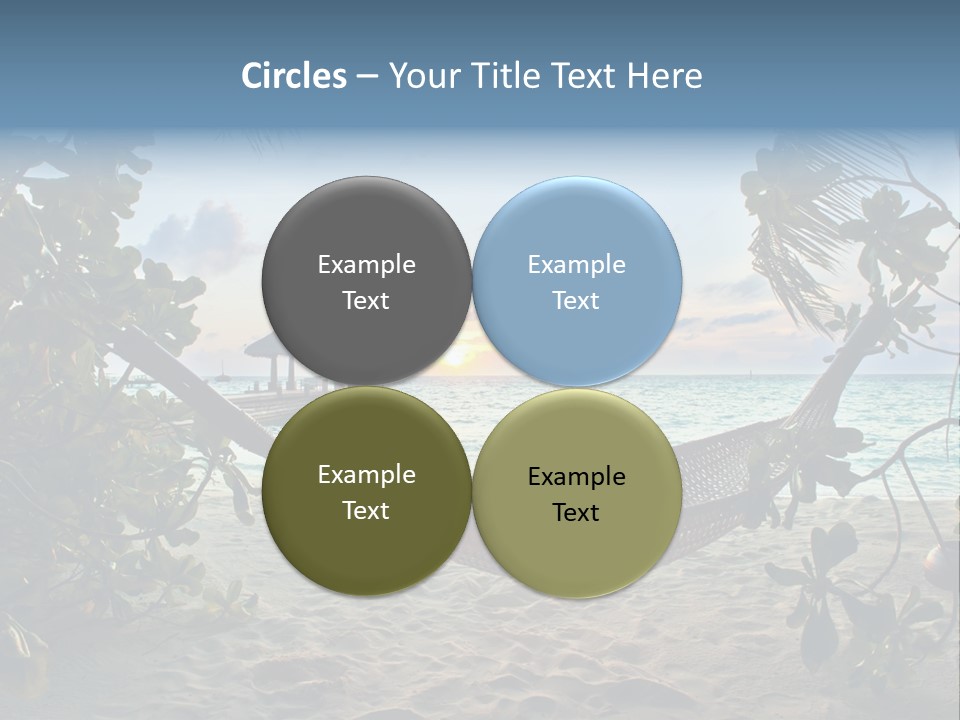 Caribbean Evening Leaves PowerPoint Template