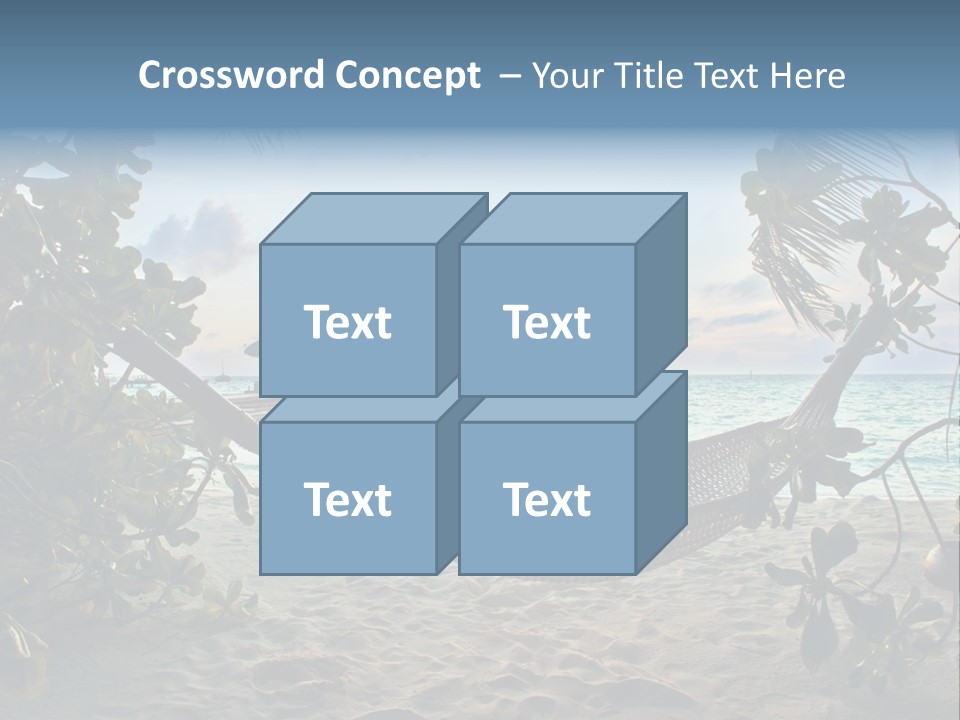 Caribbean Evening Leaves PowerPoint Template