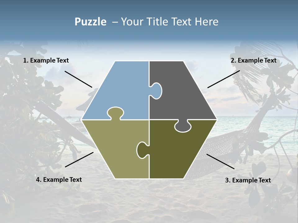 Caribbean Evening Leaves PowerPoint Template