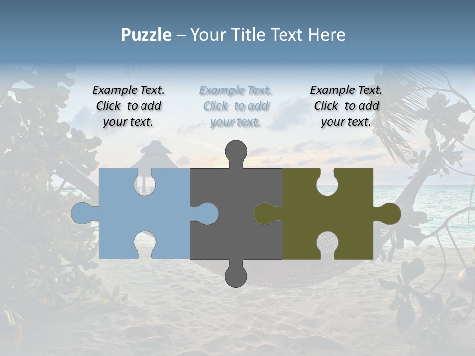 Caribbean Evening Leaves PowerPoint Template