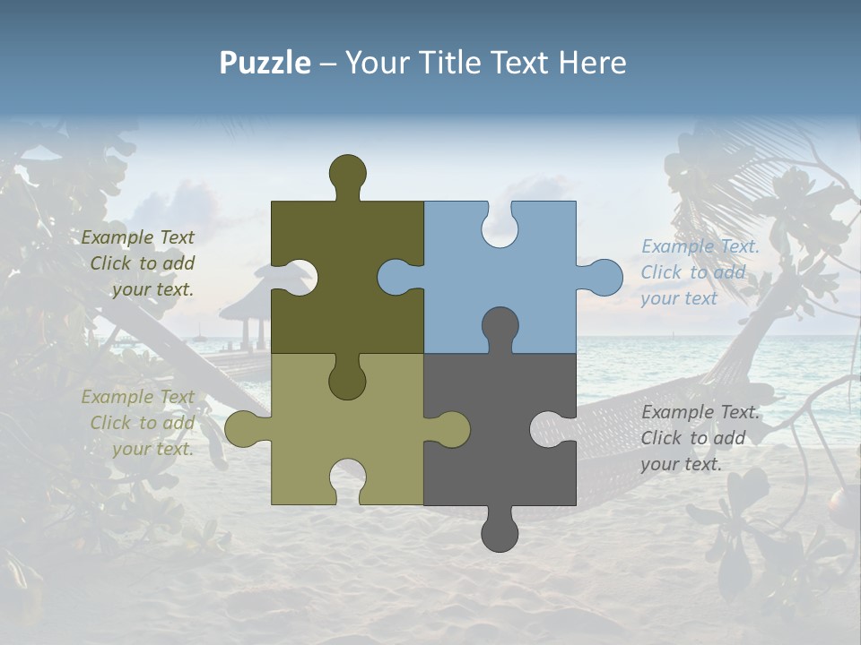 Caribbean Evening Leaves PowerPoint Template