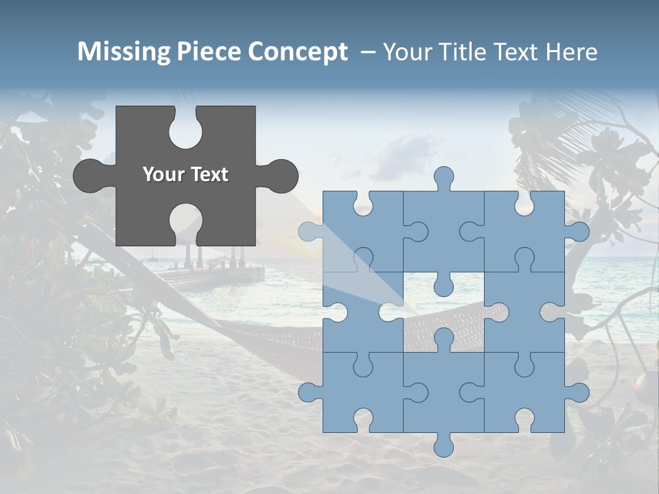 Caribbean Evening Leaves PowerPoint Template