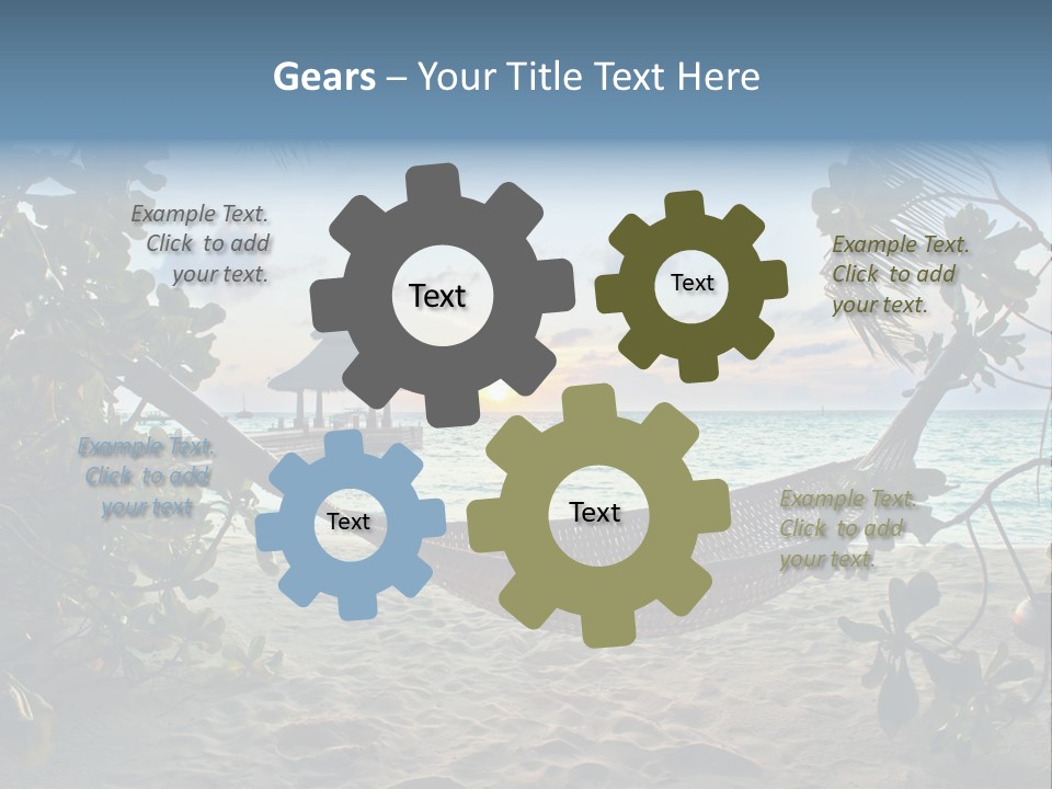 Caribbean Evening Leaves PowerPoint Template