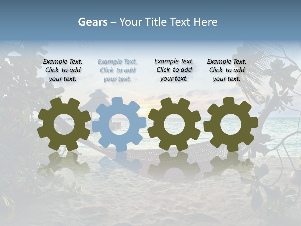 Caribbean Evening Leaves PowerPoint Template