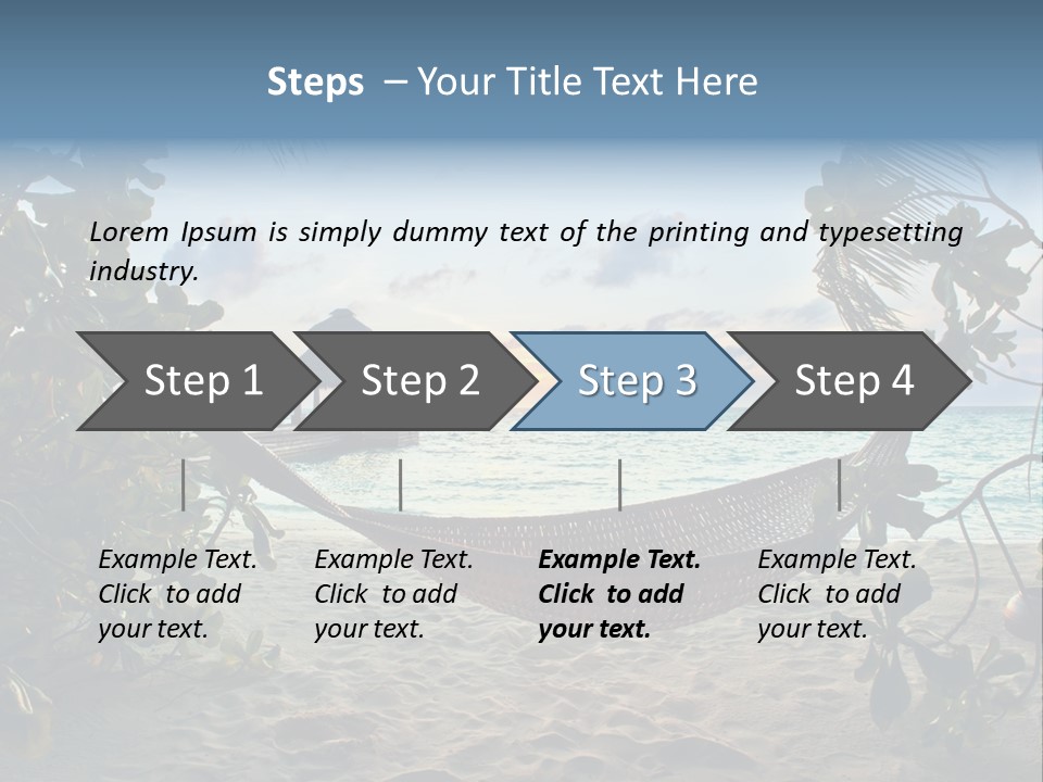 Caribbean Evening Leaves PowerPoint Template