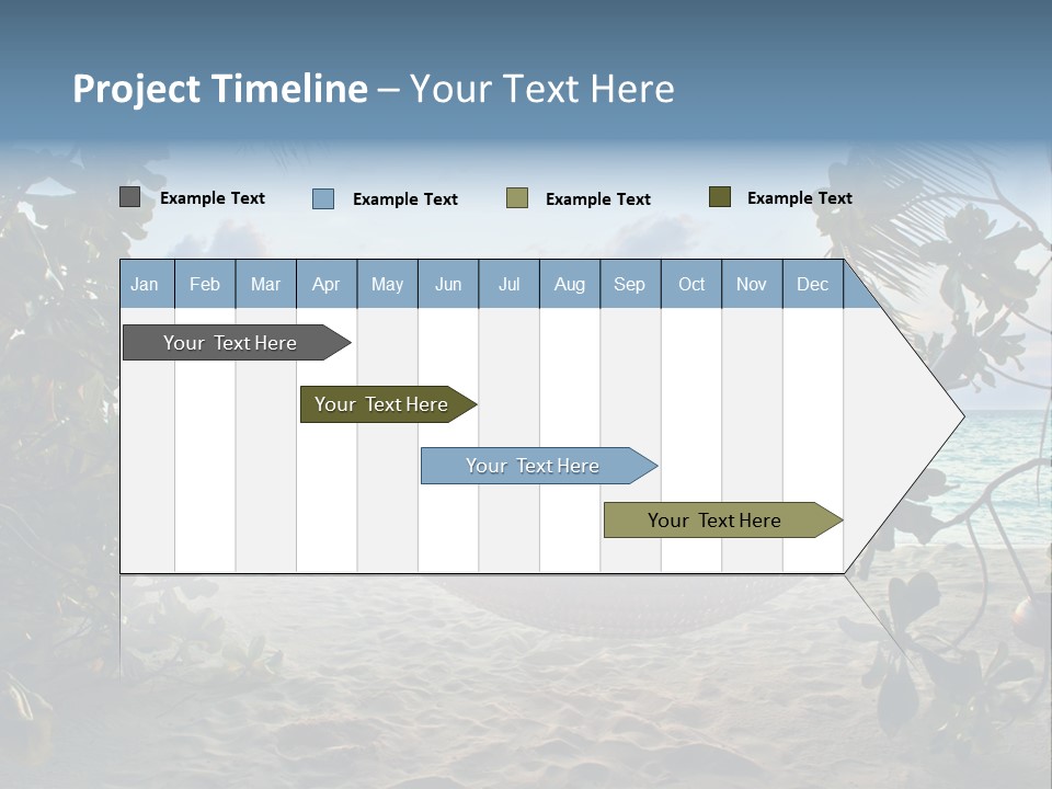 Caribbean Evening Leaves PowerPoint Template
