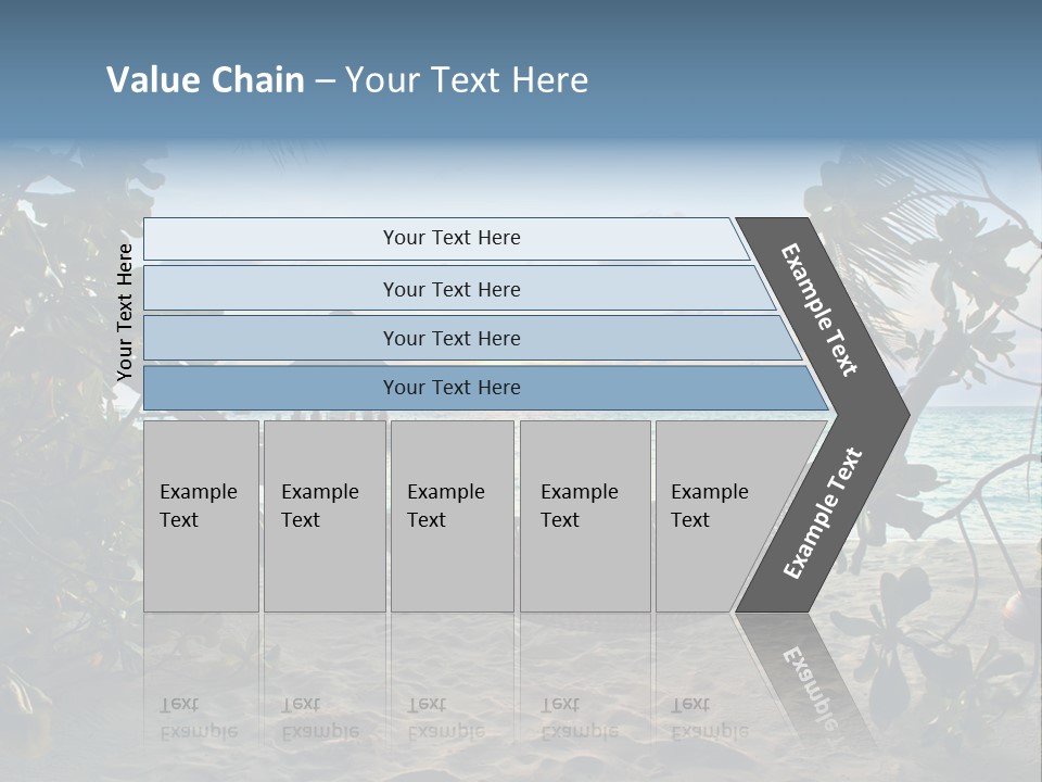 Caribbean Evening Leaves PowerPoint Template