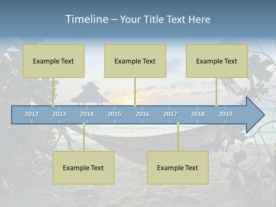 Caribbean Evening Leaves PowerPoint Template