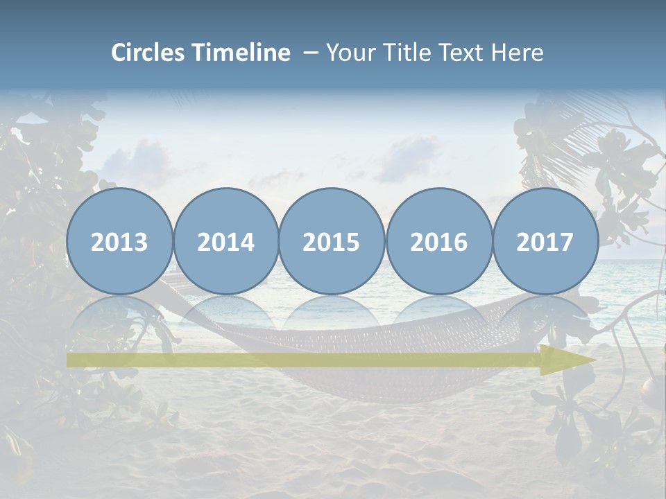 Caribbean Evening Leaves PowerPoint Template