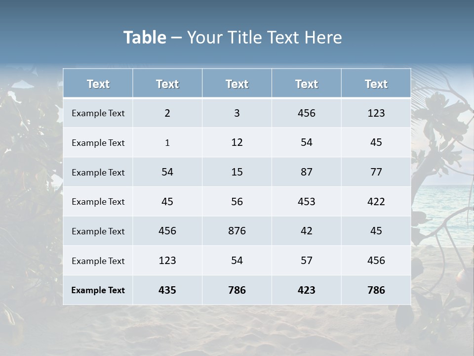 Caribbean Evening Leaves PowerPoint Template