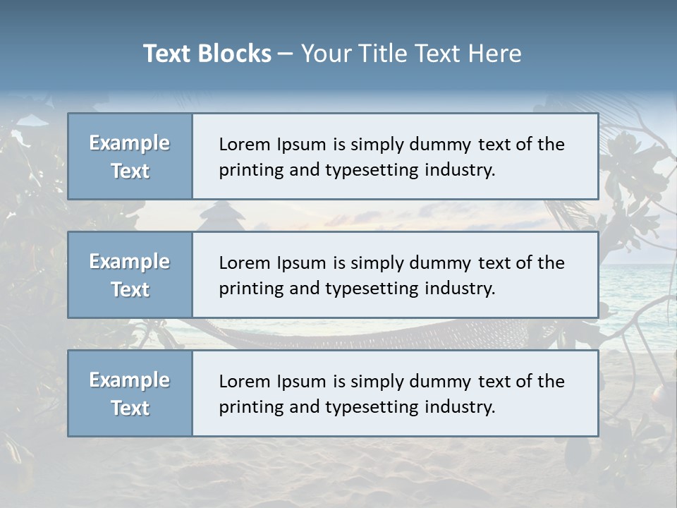 Caribbean Evening Leaves PowerPoint Template