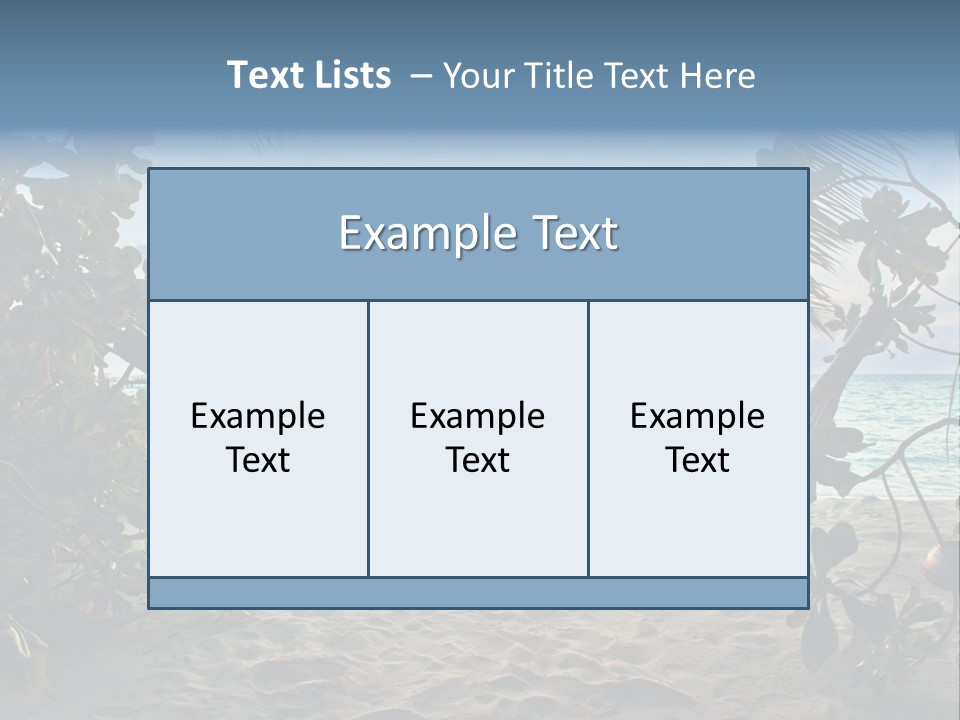 Caribbean Evening Leaves PowerPoint Template