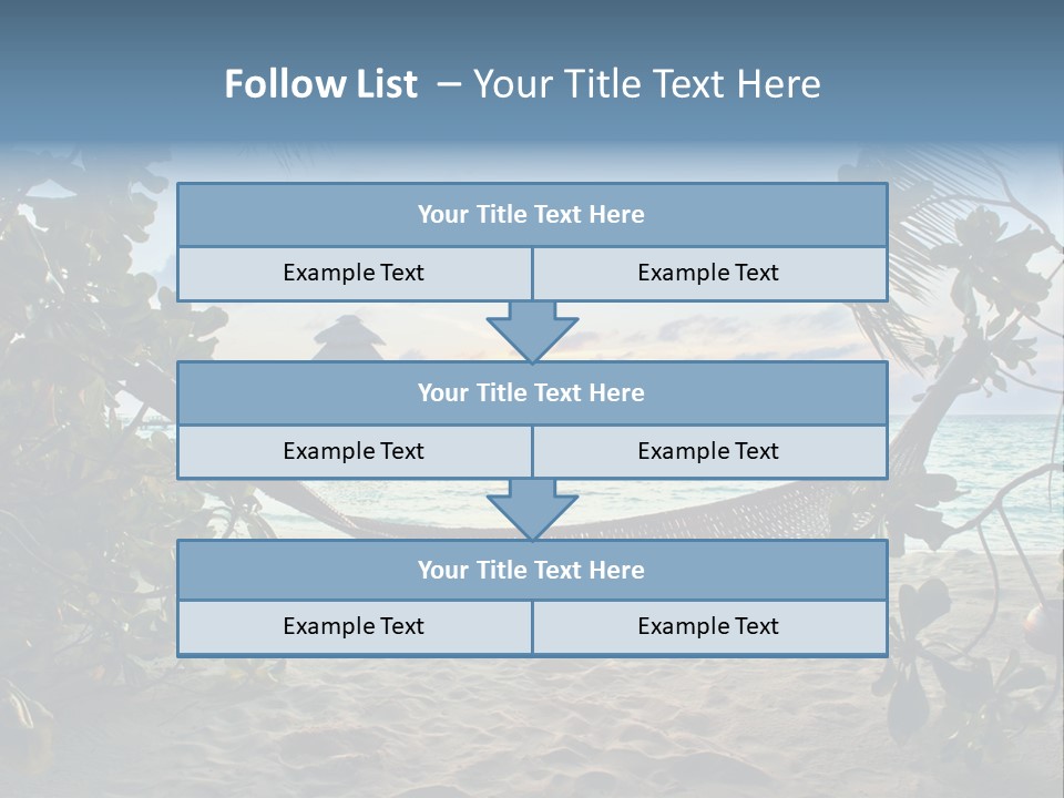 Caribbean Evening Leaves PowerPoint Template