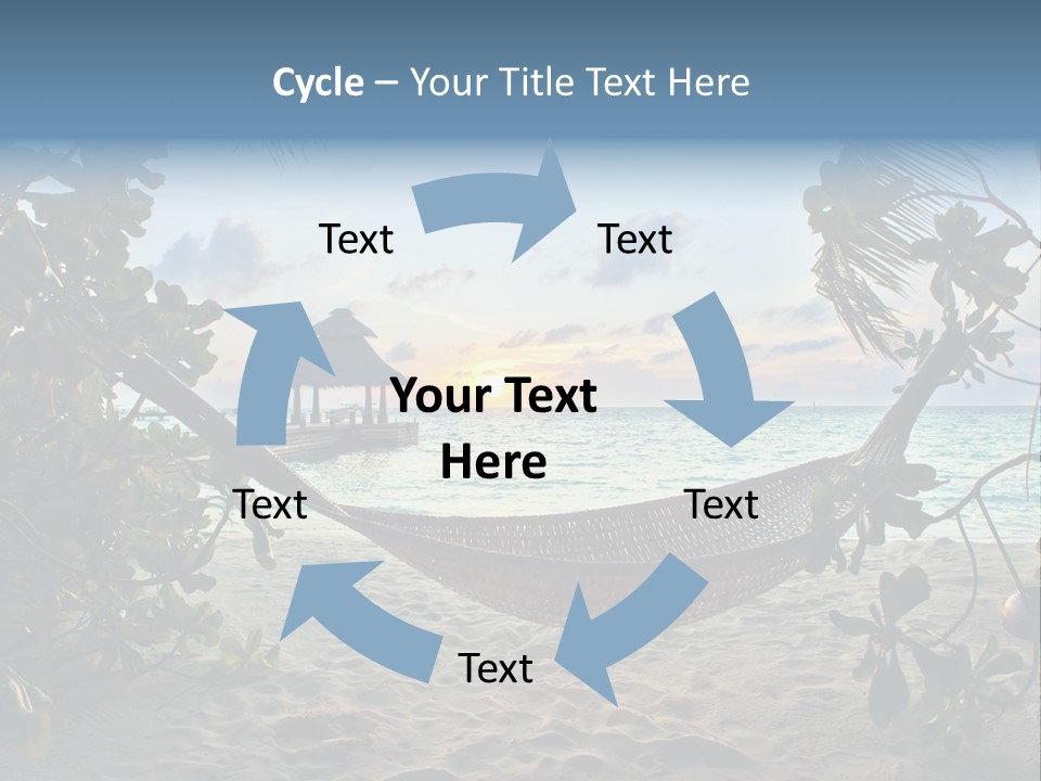 Caribbean Evening Leaves PowerPoint Template