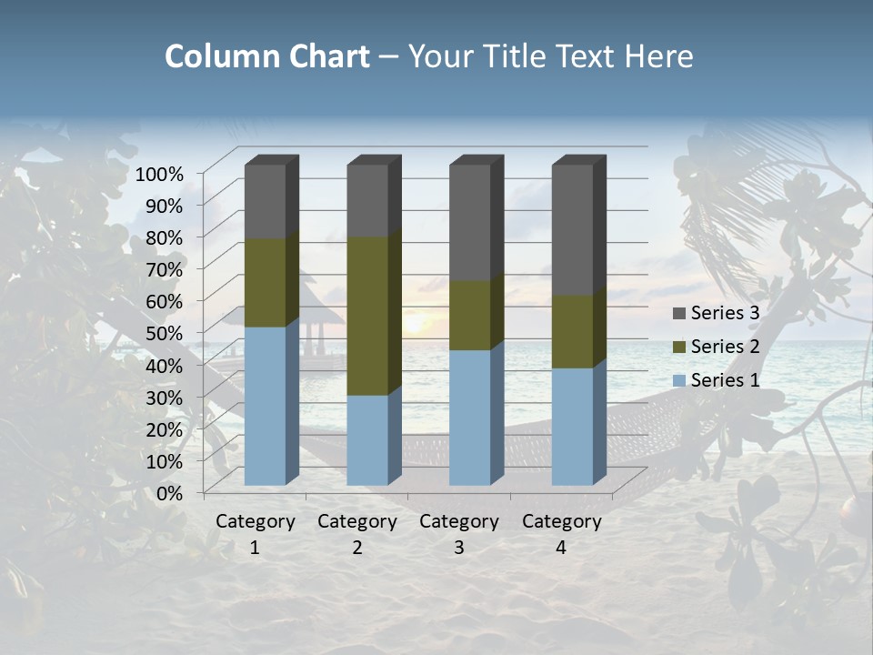 Caribbean Evening Leaves PowerPoint Template