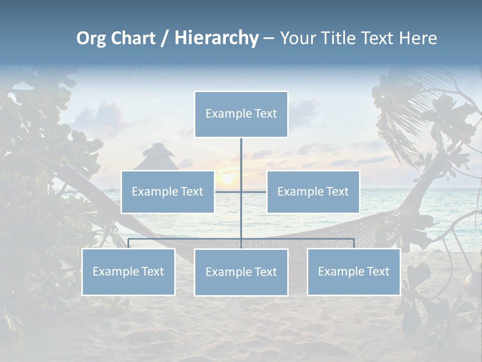 Caribbean Evening Leaves PowerPoint Template