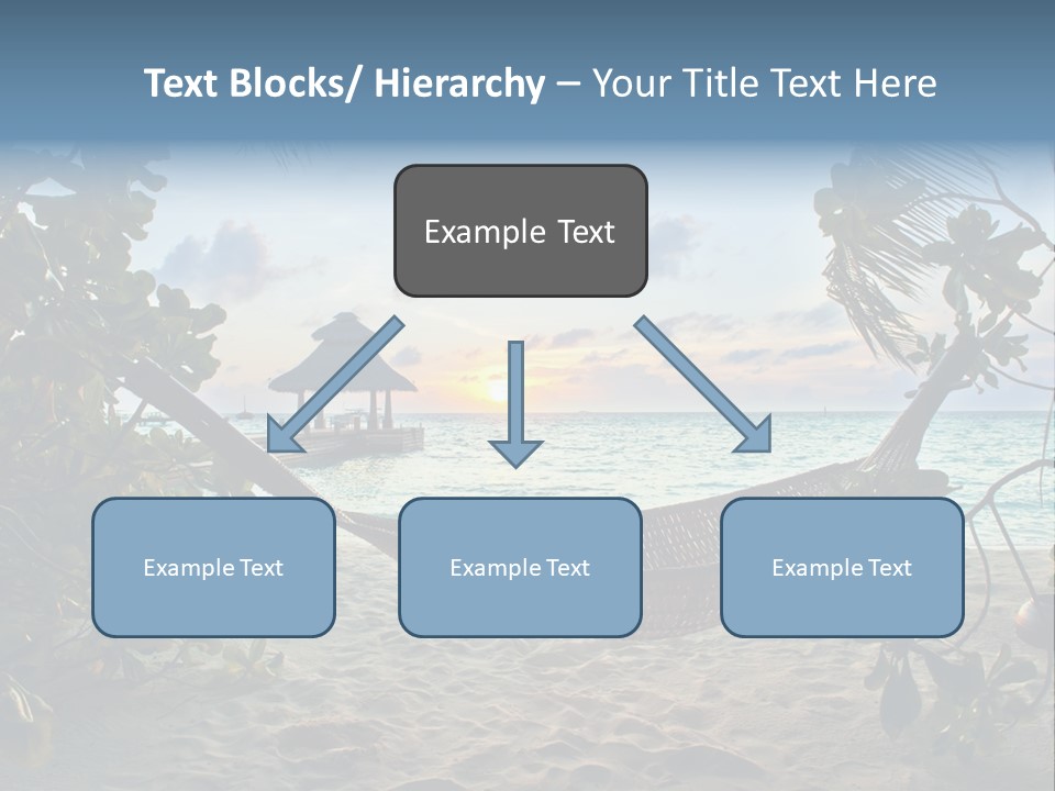 Caribbean Evening Leaves PowerPoint Template