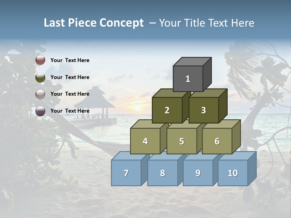 Caribbean Evening Leaves PowerPoint Template