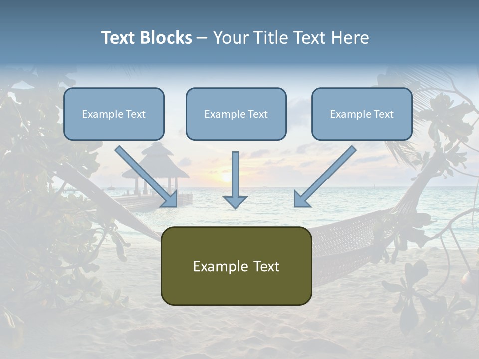 Caribbean Evening Leaves PowerPoint Template