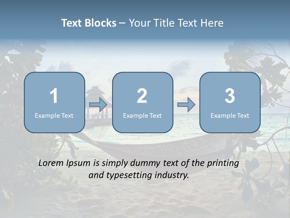 Caribbean Evening Leaves PowerPoint Template