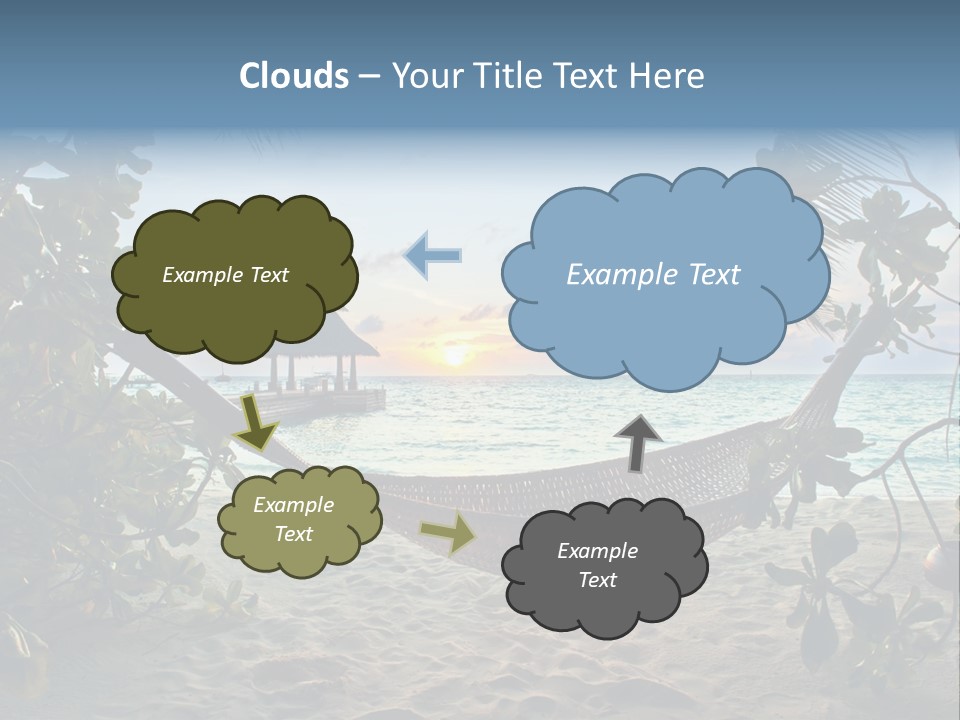 Caribbean Evening Leaves PowerPoint Template