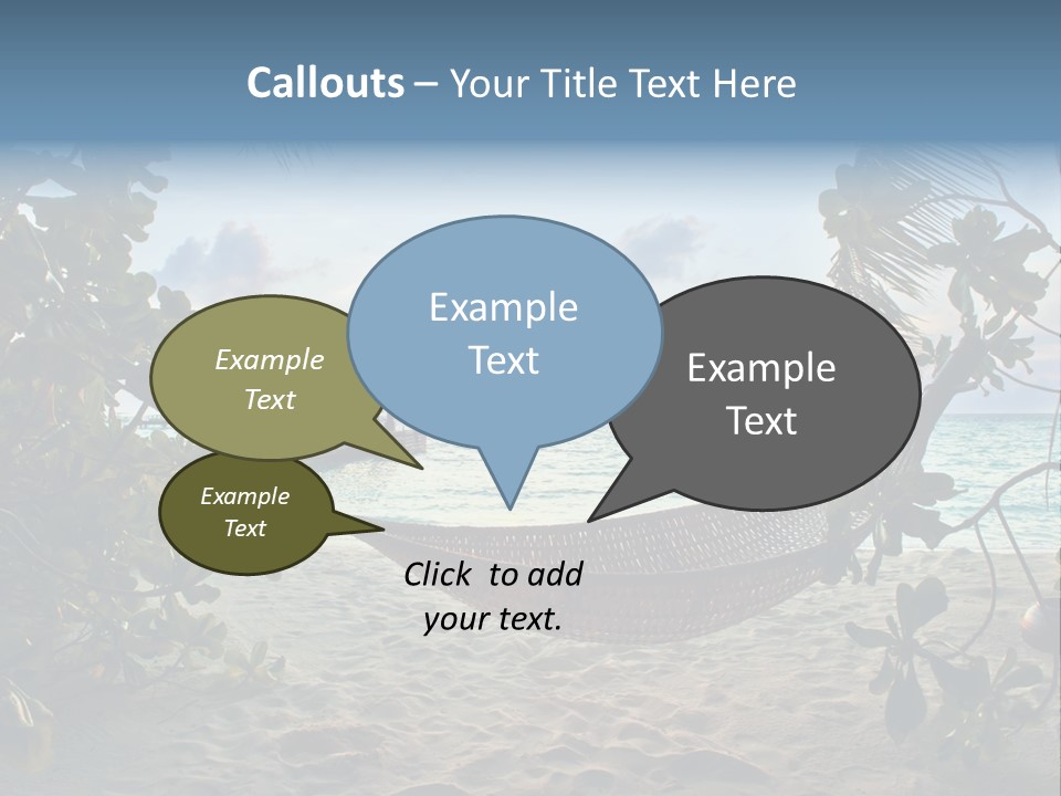 Caribbean Evening Leaves PowerPoint Template