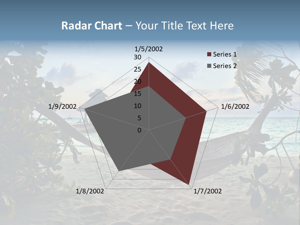 Caribbean Evening Leaves PowerPoint Template