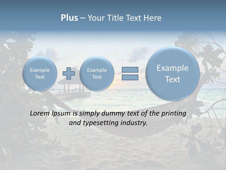 Caribbean Evening Leaves PowerPoint Template