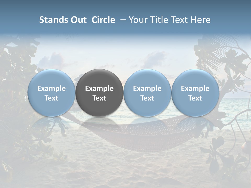 Caribbean Evening Leaves PowerPoint Template