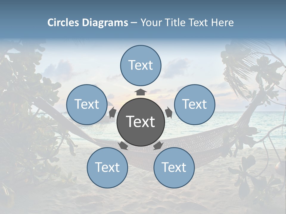 Caribbean Evening Leaves PowerPoint Template