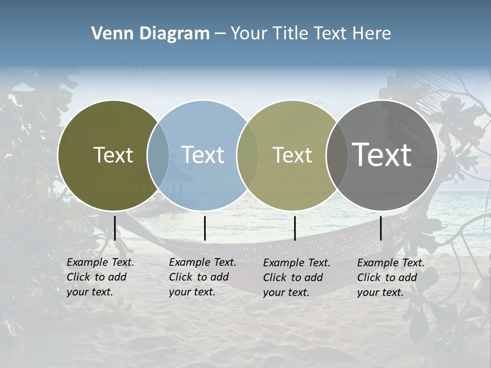 Caribbean Evening Leaves PowerPoint Template