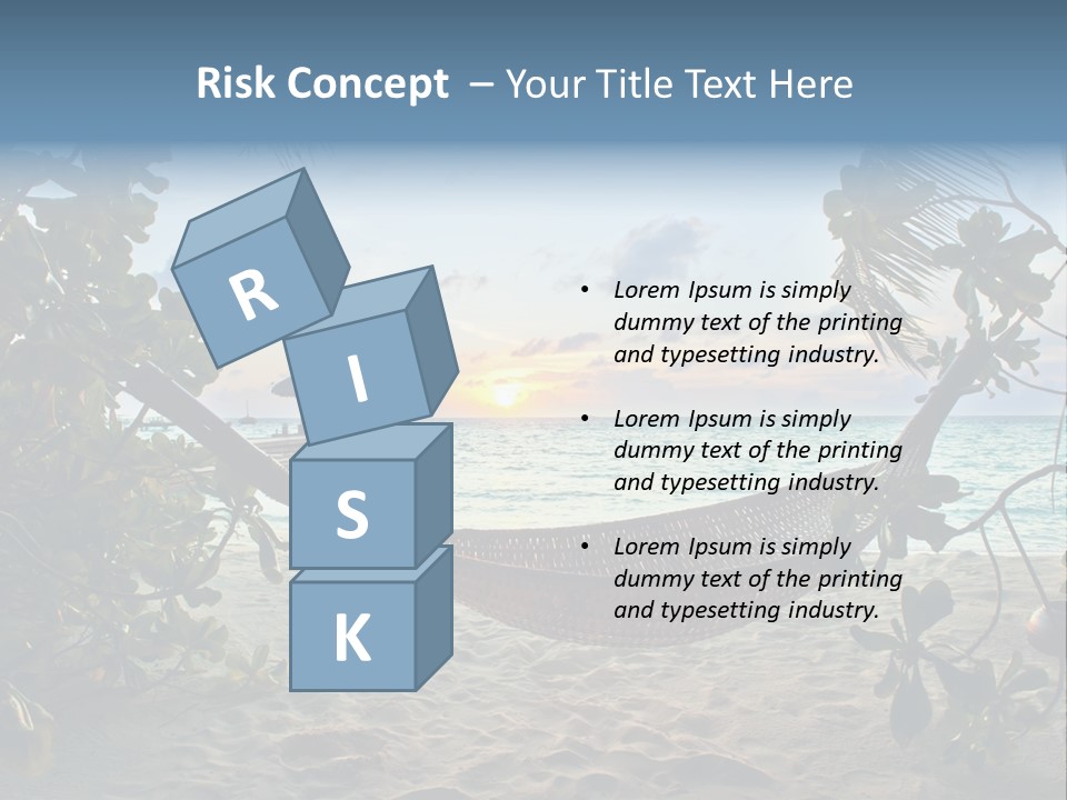 Caribbean Evening Leaves PowerPoint Template