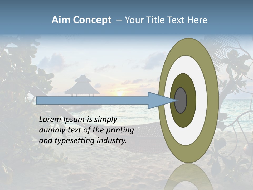 Caribbean Evening Leaves PowerPoint Template