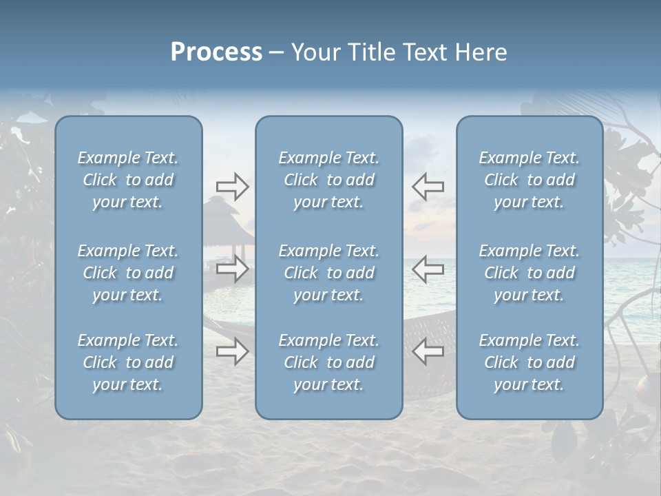 Caribbean Evening Leaves PowerPoint Template