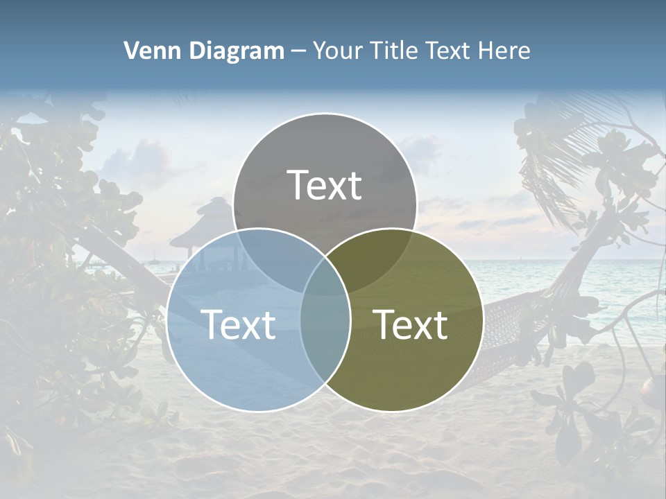 Caribbean Evening Leaves PowerPoint Template