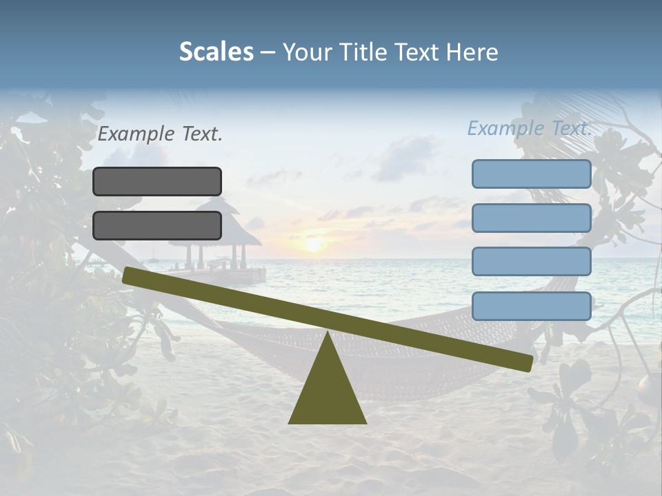 Caribbean Evening Leaves PowerPoint Template
