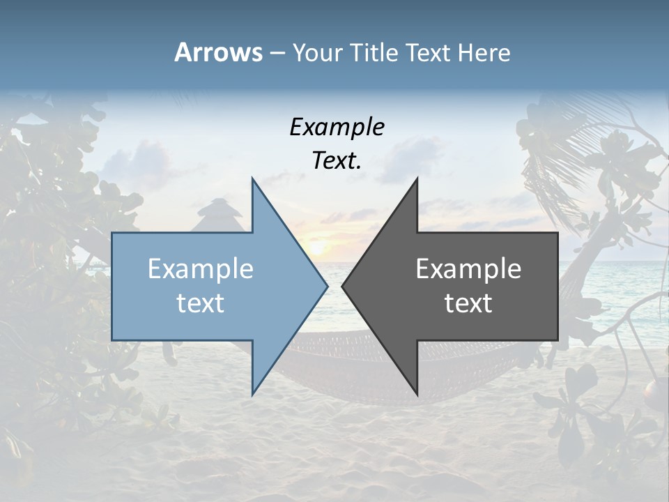 Caribbean Evening Leaves PowerPoint Template