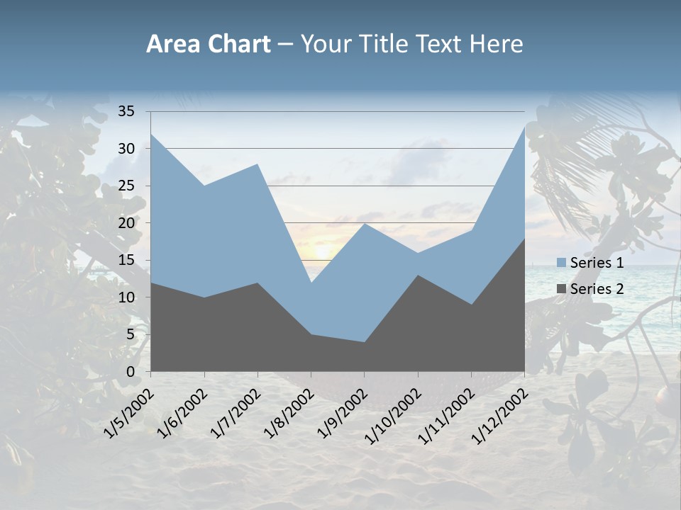 Caribbean Evening Leaves PowerPoint Template