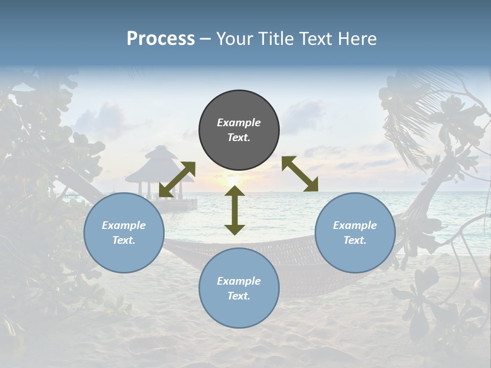 Caribbean Evening Leaves PowerPoint Template
